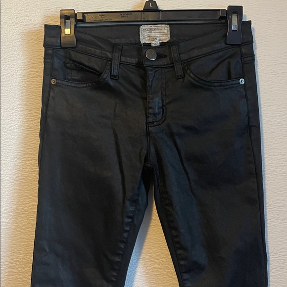Current/Elliott The Slim Boot Black Coated Jeans Size 26 - Picture 4 of 12